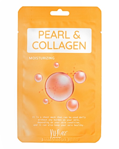 Маска для лица с экстрактом жемчуга и коллагеном Yu-r Me Pearl & Collagen Sheet Mask, 25 g