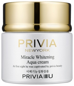 PRIVIA Антивозрастной ночной крем-маска "Privia Miracle Whitening Aqua Cream", 80мл