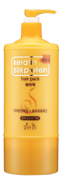 Flor de Man Маска для волос с кератином MF Keratin Silkprotein Hair Pack, 500мл