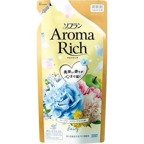 LION Кондиционер для белья "Soflan" Aroma Rich Fairy,с богатым ароматом масел, МУ 430мл
