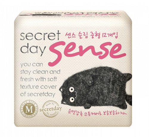 Secret Day Ультратонкие дышащие прокладки "Sense Medium", 12 шт. (24см)