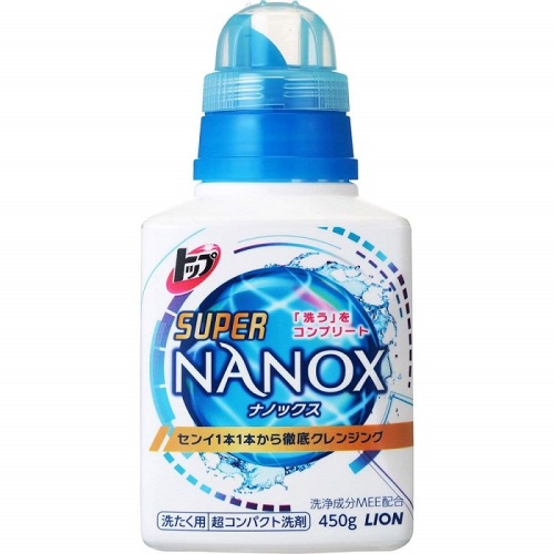 LION Гель для стирки "TOP Super NANOX" (концентрированный) 450гр