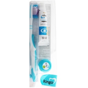 "Ringo" Дорожный набор:зубная паста Sensitive 24г,+зубная щетка с жесткой щетиной (го