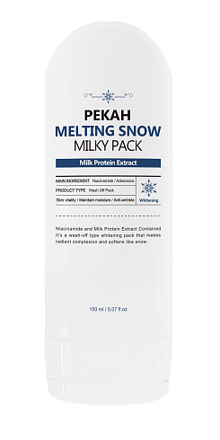 Pekah Melting Snow Молочная осветляющая маска для лица 150мл