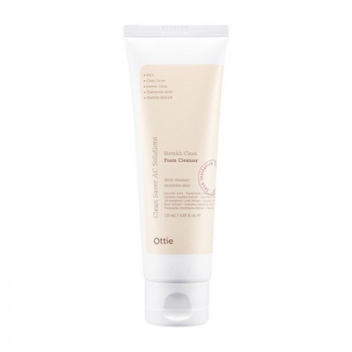 Ottie Пенка очищающая для проблемной кожи Blemish Clean Foam Cleanser с салициловой кислотой, 120мл