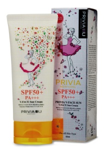 PRIVIA Солнцезащитный крем "Privia V-Face Sun Cream SPF50" 60 мл