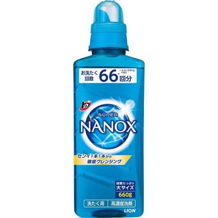 LION Гель для стирки "TOP Super NANOX" (концентрат), 660г 
