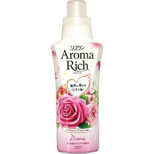 LION Кондиционер для белья "Soflan Aroma Rich Diana", с ароматом цветов и фруктов, 480мл