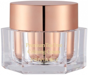 PRIVIA Премиум крем для лица с зеленым чаем "Premium Tea Tree Calming Cream", 50мл