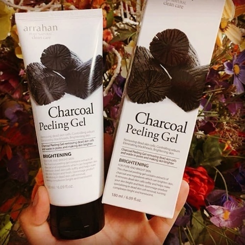 Arrahan Гель отшелушивающий для лица Peeling Gel Charcoal, 180мл