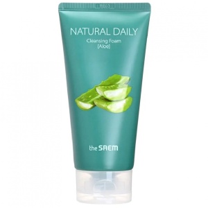 The Saem Пенка для умывания Natural Daily Cleansing Foam Aloe, 150 мл.