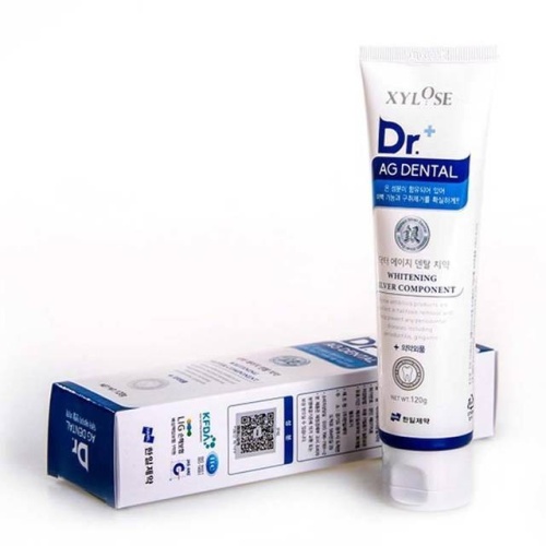 "Hanil" Зубная паста Dr. XYLOSE + AG DENTAL Whitening  Нано-серебряная антибактериальная 120 г