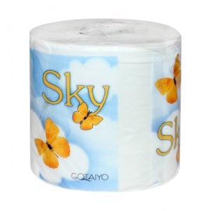 "Sky" Трехслойная туалетная бумага с ароматом ментола (в индивидуальной упаковке)