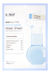 SOLEAF Успокаивающая маска для лица с центеллой азиатской