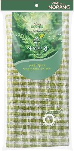 Norang Mugwort Massage Shower Towel /Массажная мочалка с полынью