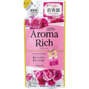 LION Кондиционер для белья "Aroma Rich Catherine", с ароматом натуральных масел, 400мл