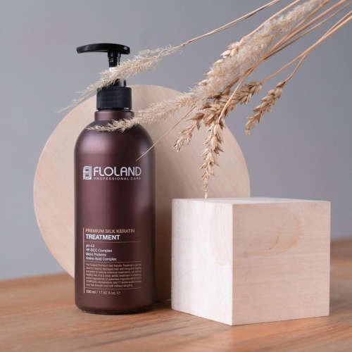 Floland Premium Маска-бальзам восстанавливающая с кератином "Silk Keratin Treatment", 530мл