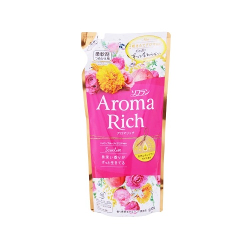 LION  Кондиционер-ополаскиватель Soflan "Aroma Rich Skarlet, смородина,жасмин, ландыш,смен.уп 400 мл