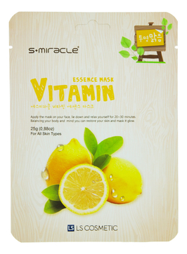 S+miracle Маска для лица с витаминами Vitamin Essence Mask, 25гр
