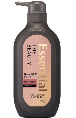 KAO Шампунь "Essential The Beauty" для повреж.волос разглаж."Увлажнение и восстановление", 500мл
