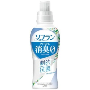 LION Кондиционер для белья "Soflan" Premium Deodorizer, аромат луговых трав, 480 мл