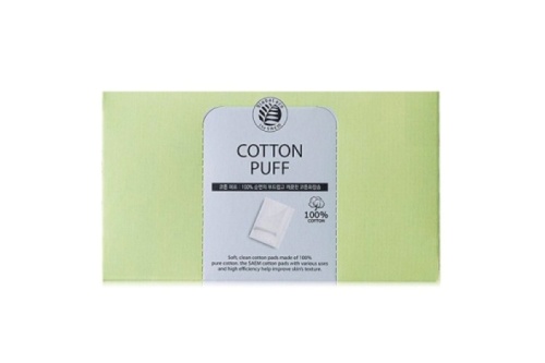 THE SAEM  Спонжи косметические из 100% хлопка Cotton Puff(new) 80шт