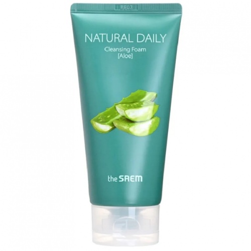 The Saem Пенка для умывания Natural Daily Cleansing Foam Aloe, 150 мл.