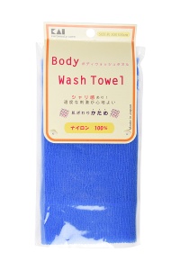 KAI "Body Wash Towel" Мочалка для тела жесткая (синяя)