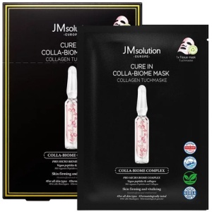 JM Solution Europe Cure In Colla-Biome Лечебная маска с 3 видами коллагена и пробиотиками 10*30ml