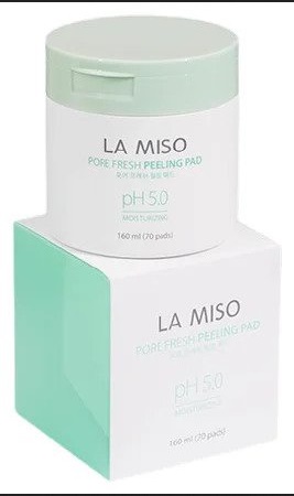 LA MISO Очищающие и отшелушивающие салфетки для лица pH 5.0 160мл(70шт)