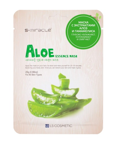 S+miracle Маска для лица с экстрактом алое, 30г