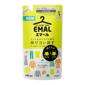 КAО Средство для стирки шерсти, шелка и деликатных тканей "Emal", с ароматом свежей зелени, 400мл