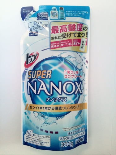 LION Концентрированном гель для стирки "TOP Super NANOX", мягкая упаковка, 360мл