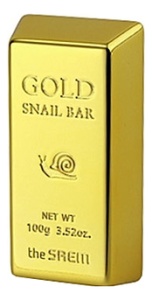 THE SAEM  Мыло для умывания с экстрактом золота, муцина улитки, оливы 100г Gold Snail Bar
