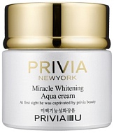 PRIVIA Антивозрастной ночной крем-маска "Privia Miracle Whitening Aqua Cream", 80мл