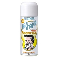 Feather Пена для бритья с экстрактом гамамелиса с лечебным эффектом "HiShave", 260г