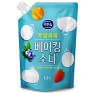 Mukunghwa Жидкость для мытья посуды "Kitchen soap Baking Soda", мягкая упаковка с крышкой, 1,2л