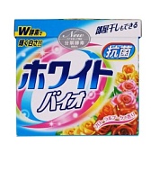 NIHON Стиральный порошок с кондиц-м "White Bio Plus Antibacterial", сладкий цветочный аромат, 800г