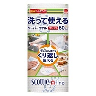 NP Многоразовые нетканые кухонные полотенца Crecia Scottie, 60 листов в рулоне