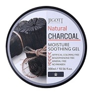 Jigott Natural Увлажняющий успокаивающий гель с древесным углем 300ml