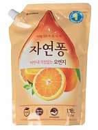 Natural Pong Жидкое средство для мытья посуды Orange,МУ 1200г