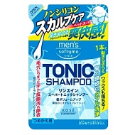 KOSE COSMEPORT Мужской шампунь для волос "Men's Softymo" с цитрусовым ароматом, запасной блок, 400мл