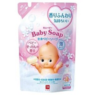 COW "Kewpie" Детская пенка "2 в1" для волос и тела с 1х дней жизни (Без слез) аромат дет.мыла, 350мл