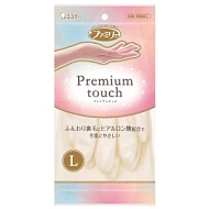 ST Перчатки виниловые, ST Family Premium Touch, пропитанные гиалурон. кислотой, жемчужные, размер L