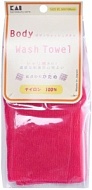 KAI "Body Wash Towel" Мочалка для тела жесткая (ярко-розовая)