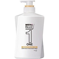 KAO Men's Biore ONE Мужской гель для тела  и волос Гладкость 480мл